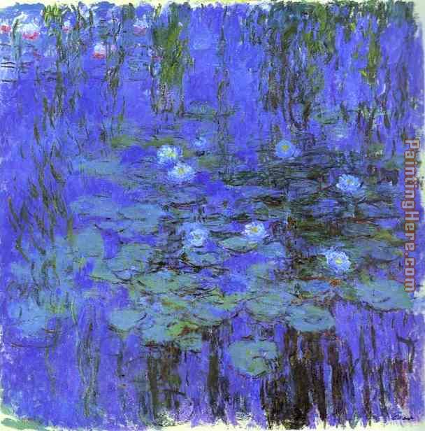 Blue Water Lilies painting - Claude Monet Blue Water Lilies art painting